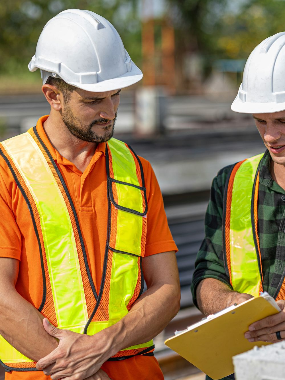 Dvine team reviewing a project on site